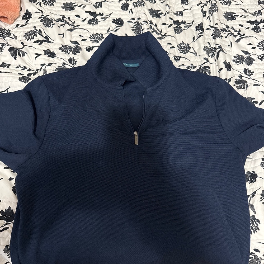 Perry Ellis zip up polo